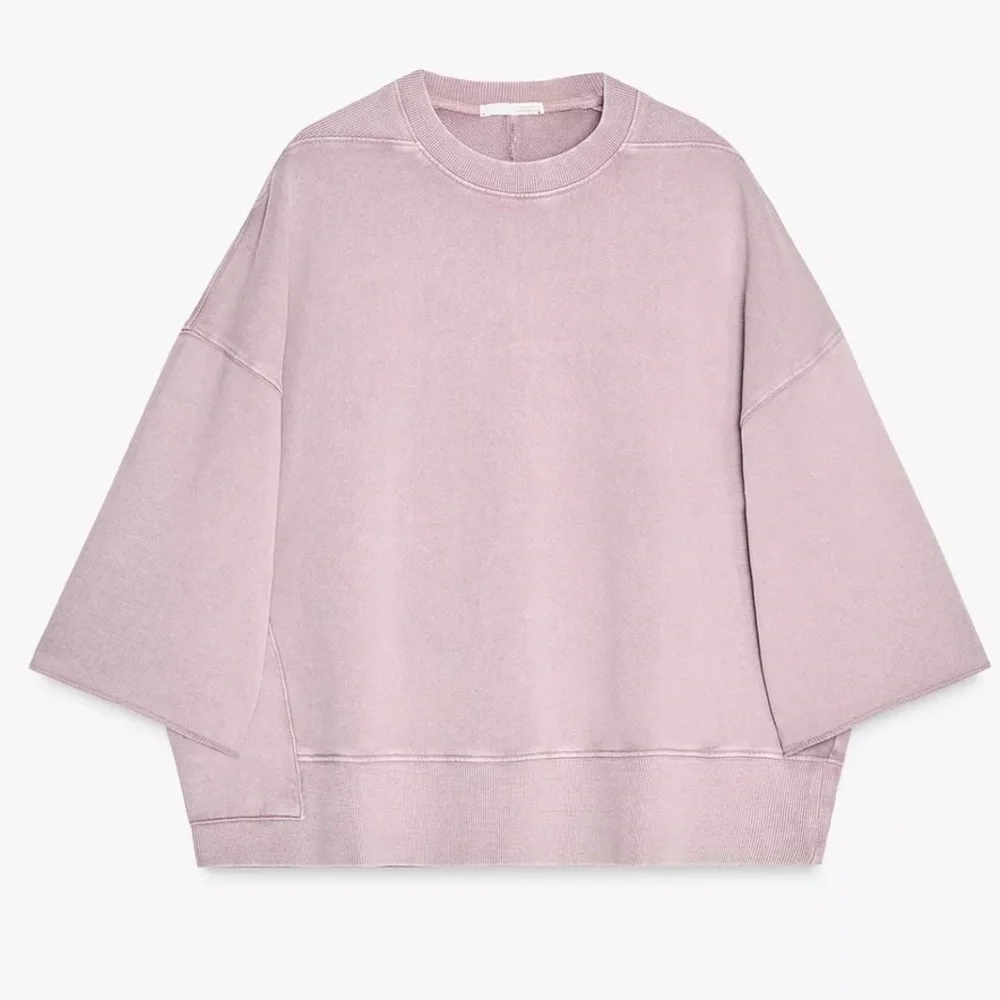 Zara short sleeve sweatshirt dusty pink - Picture 2 of 2